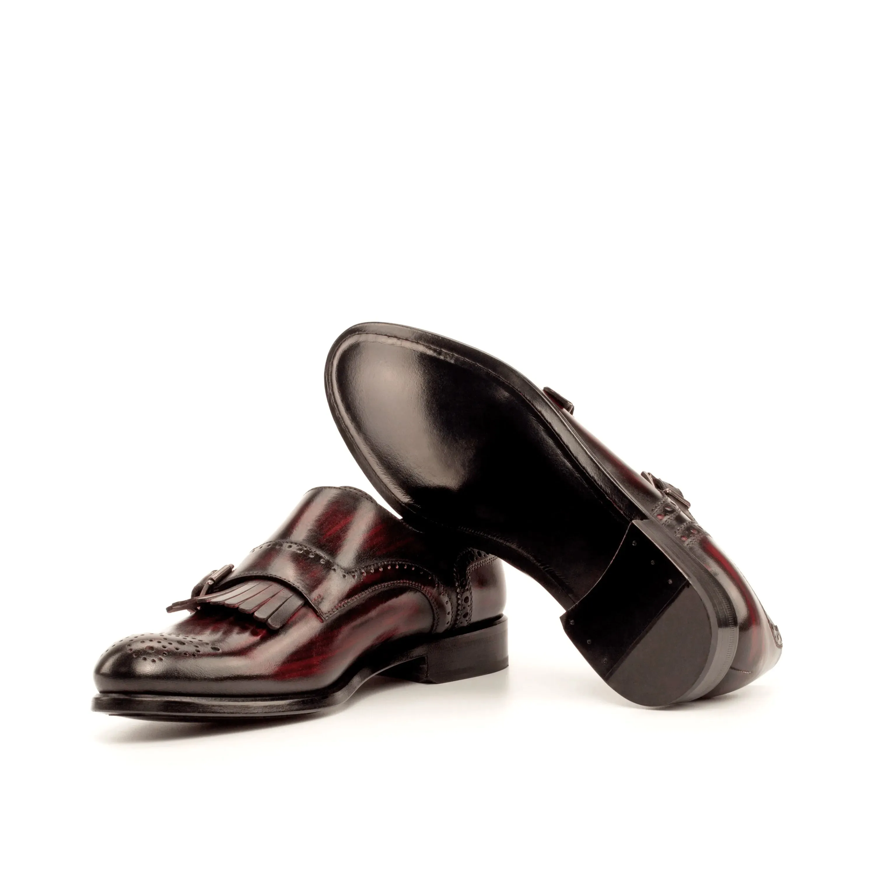 Amina Kiltie Womens Monk Strap Patina II