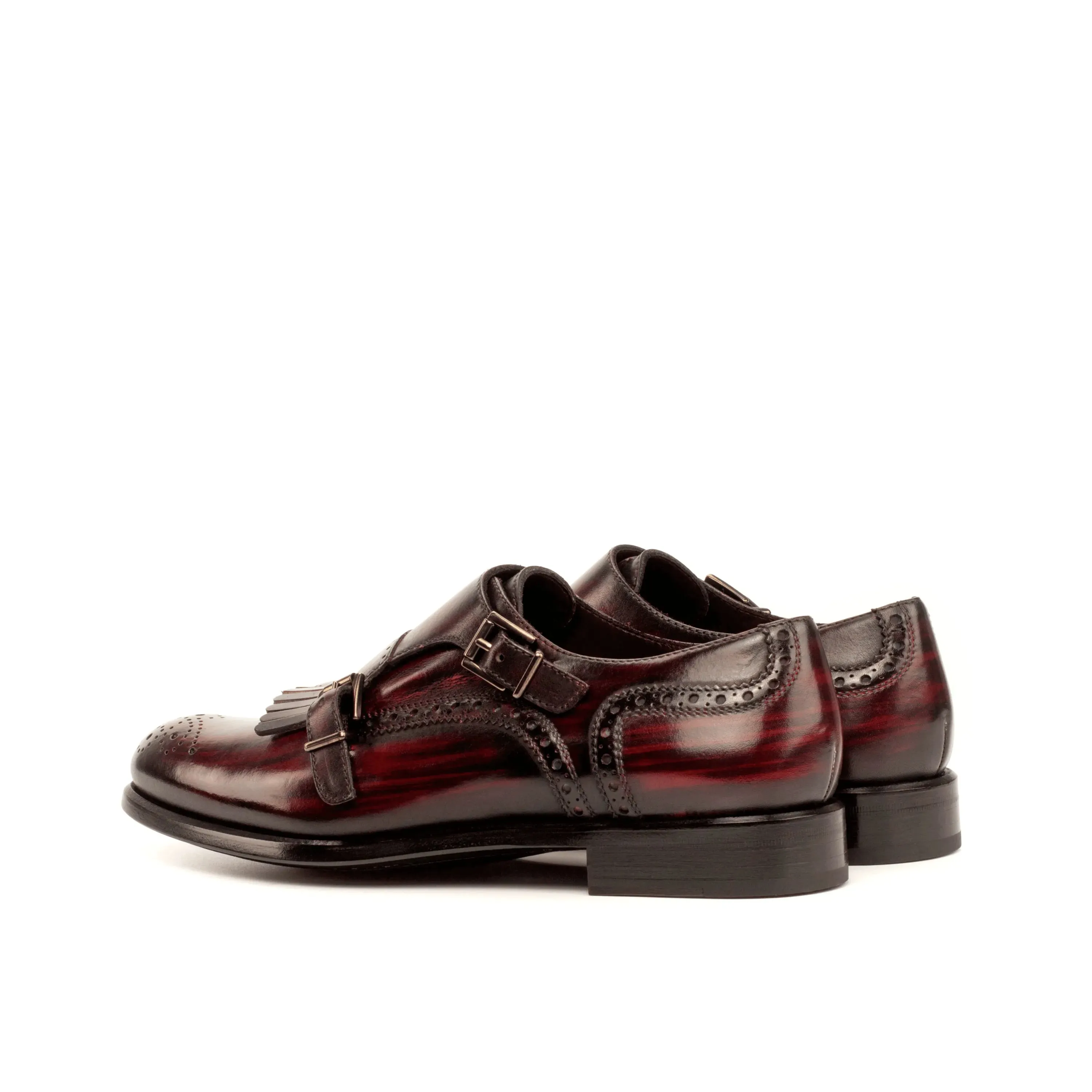 Amina Kiltie Womens Monk Strap Patina II