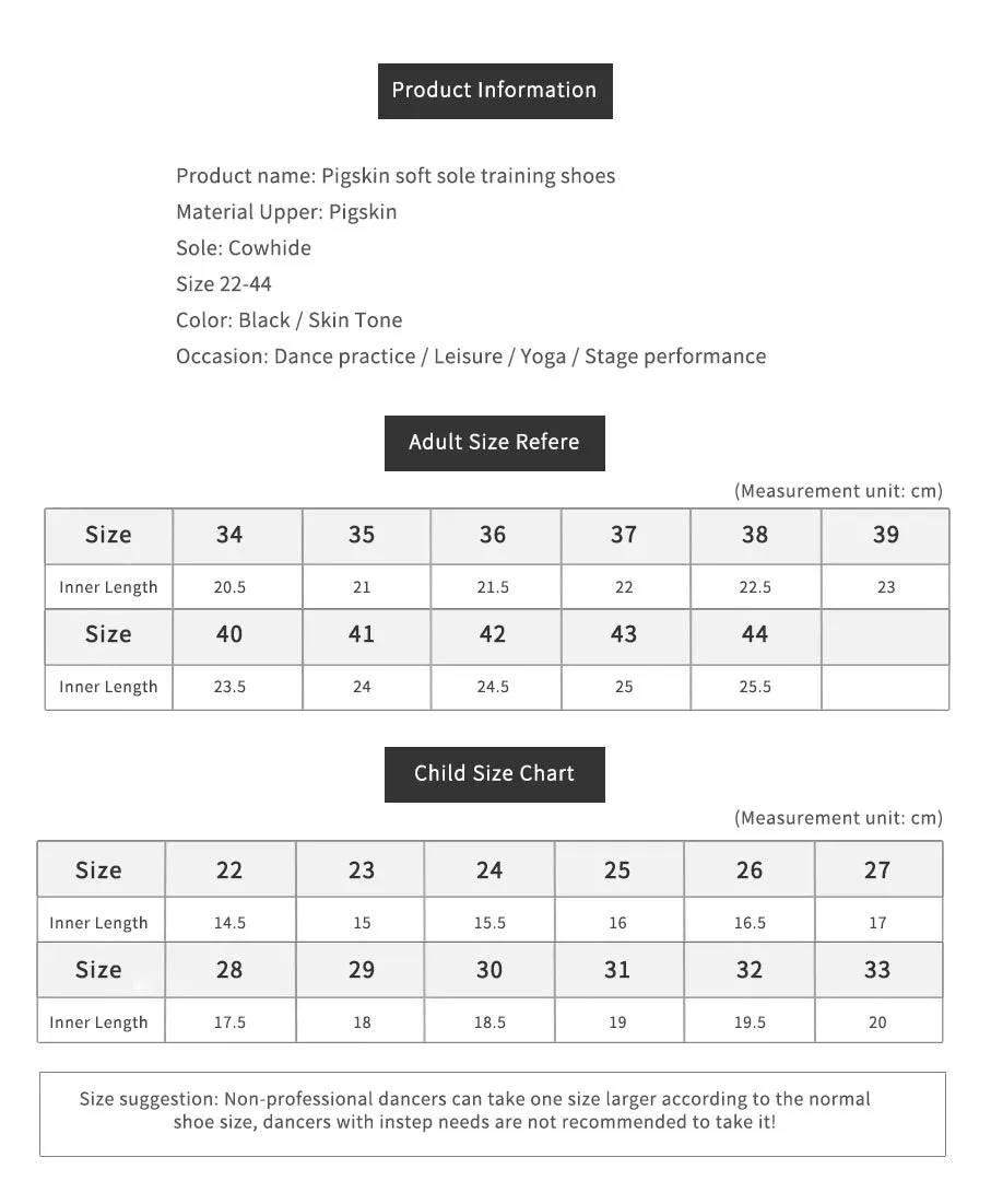 Ballet Dance Shoes Pigskin Soft Sole Training Shoes