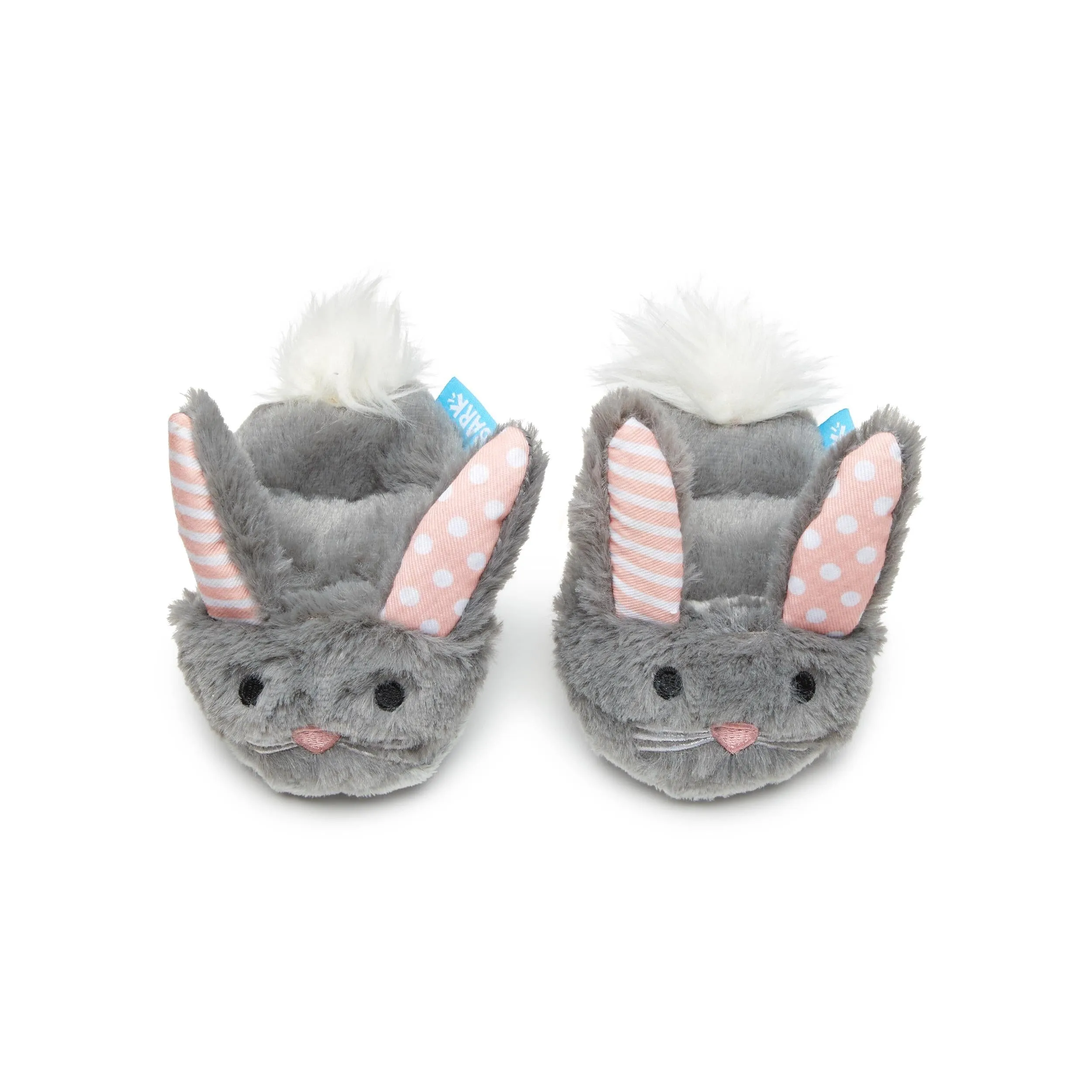Bark Box Itty & Bitty Bunny Slippers Crinkle Squeak and Plush Dog Toy