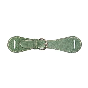 BEIGE LEATHER SCARF-BUCKLE