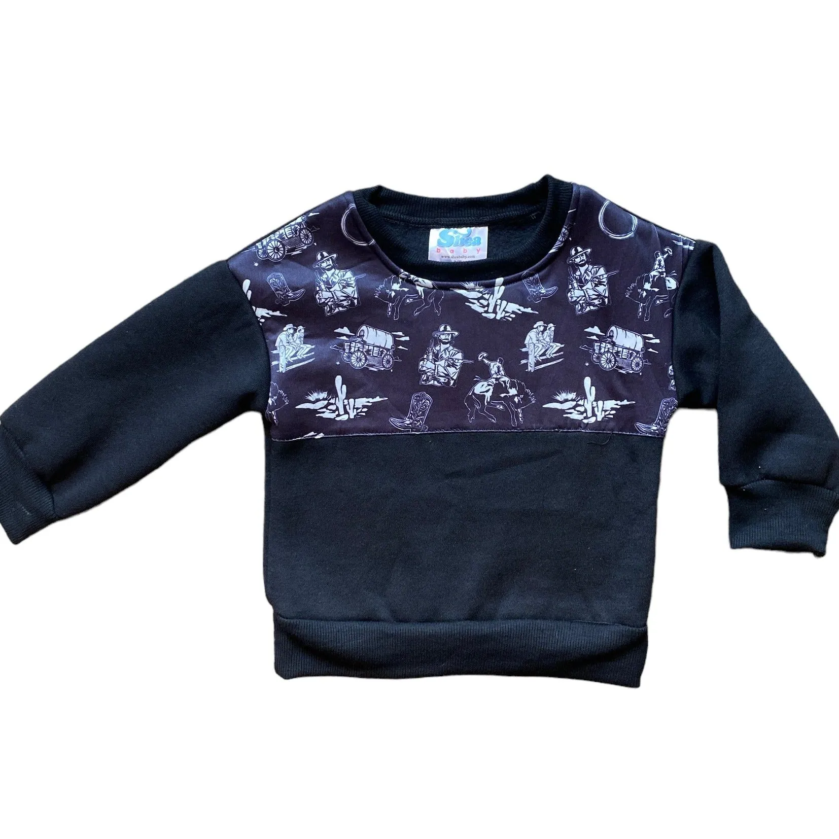 Black Outlaw Western Pullover (0-18m)