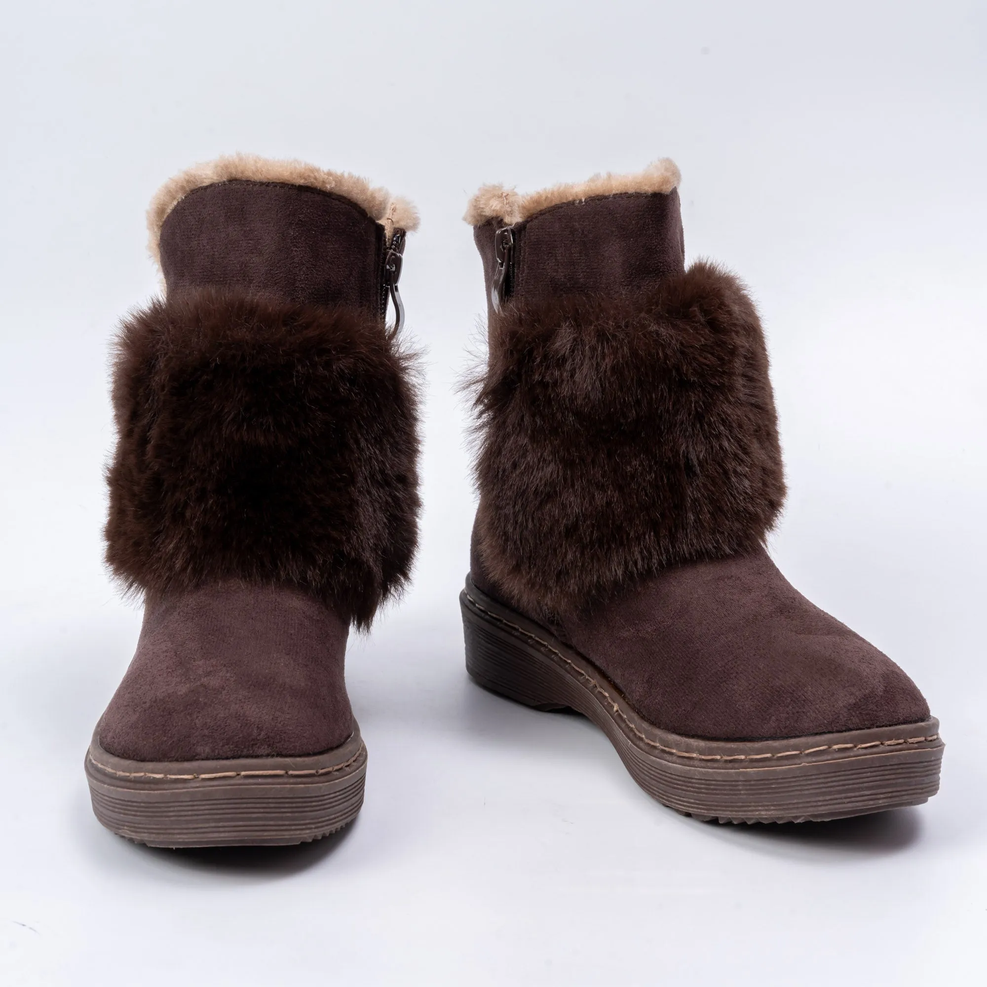 Brazilian Bliss - Coffee Faux Fur Boots