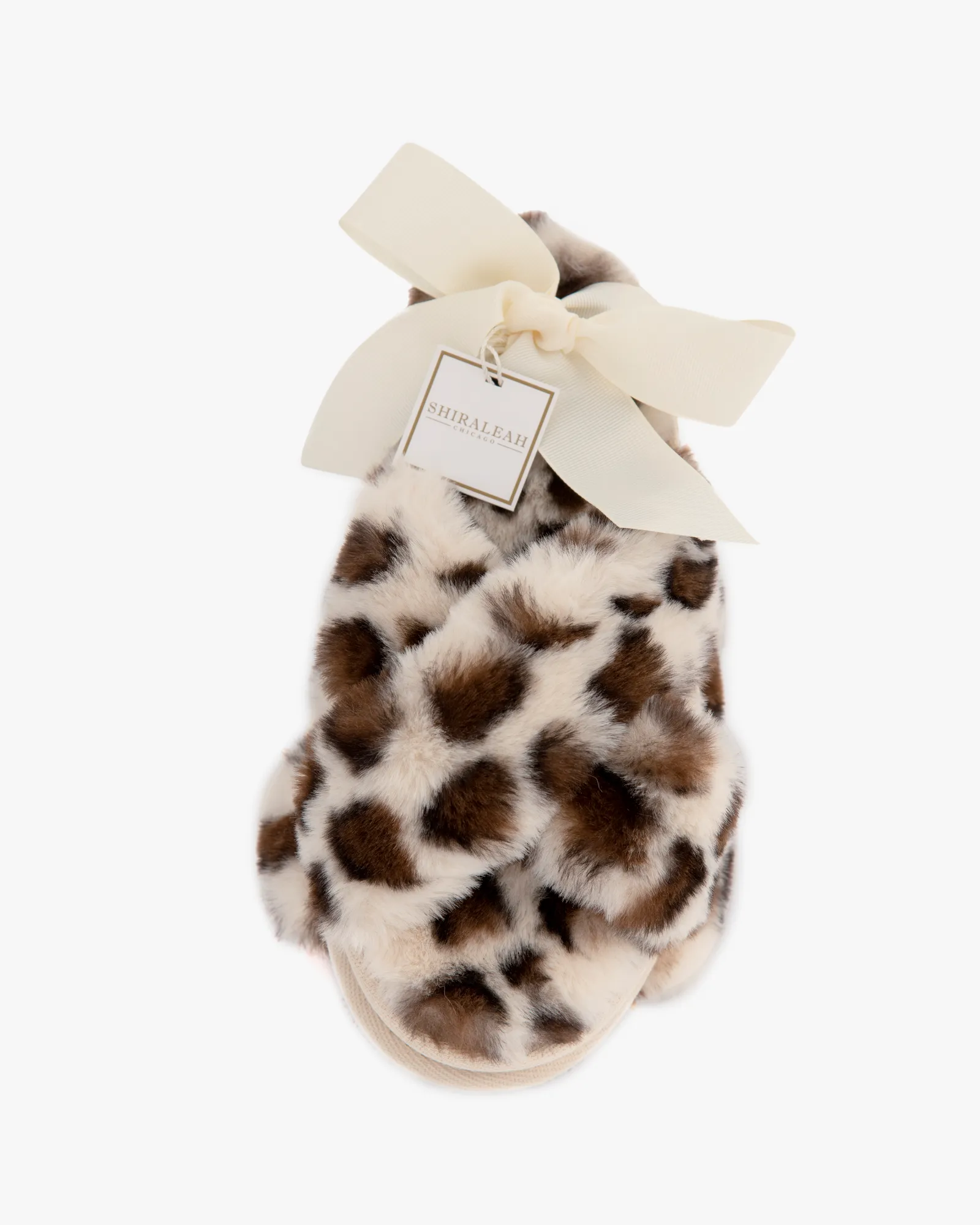 Brenda Animal Print Slippers, L/XL | Tan / Black