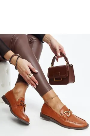 Brown Lea moccasins with a buckle