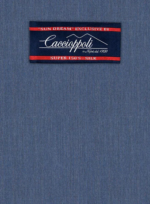 Caccioppoli Sun Dream Rafana Blue Wool Silk Pants