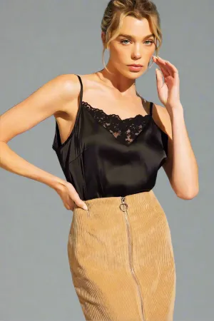 Corduroy Zip Up Mini Skirt Taupe
