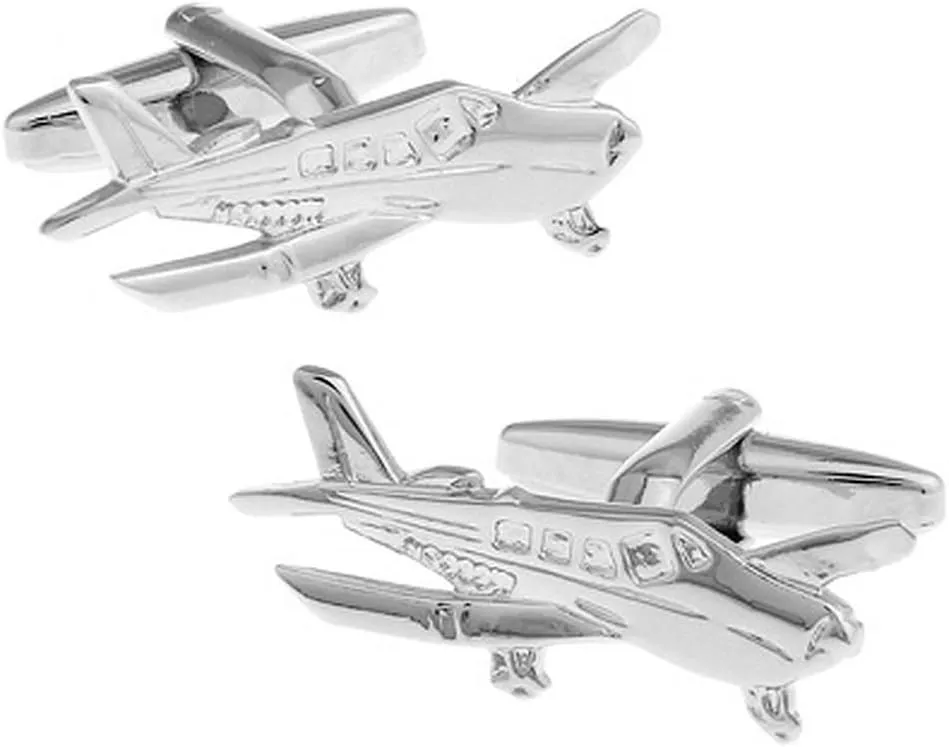 Cuff-Daddy Cessna Airplane Aviation Cufflinks with Presentation Box