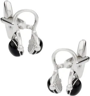 Cuff-Daddy Headphones DJ Radio Pair Cufflinks in a Presentation Gift Box with Presentation Box
