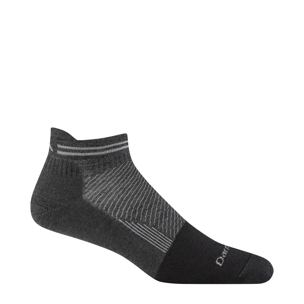 Darn Tough Men's Steely No Show Tab Lightweight Work Sock in Gravel
