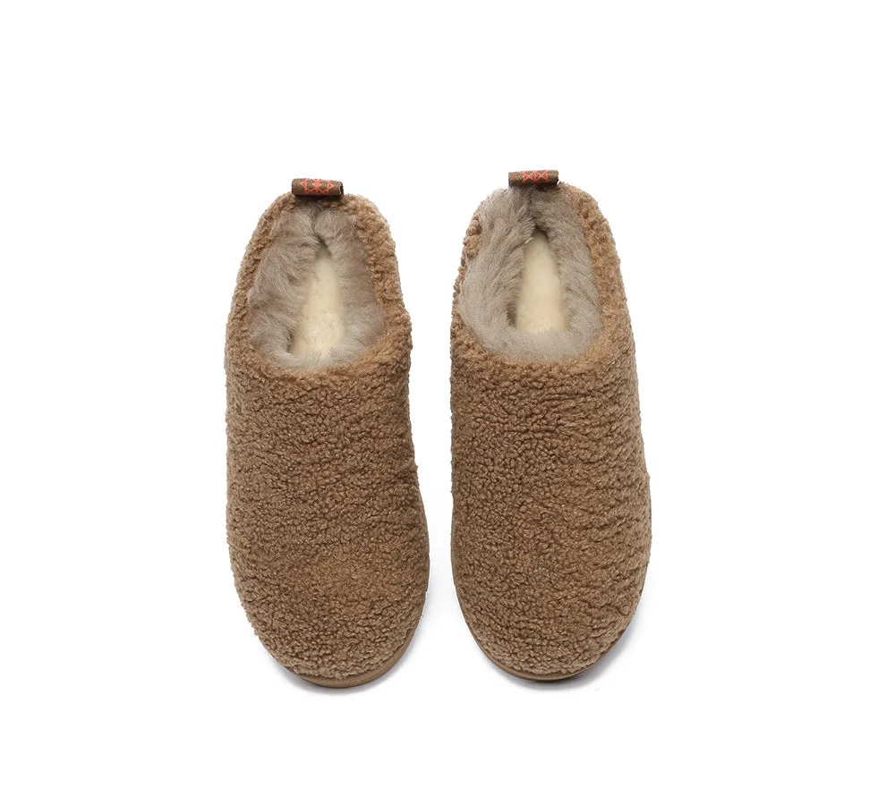 EVERAU® UGG Sheepskin Wool Plush Ankle Slippers Teddycozy