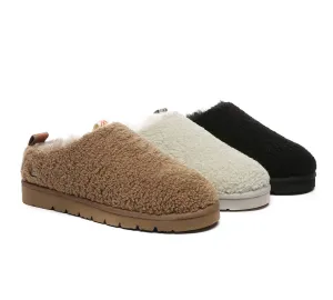 EVERAU® UGG Sheepskin Wool Plush Ankle Slippers Teddycozy
