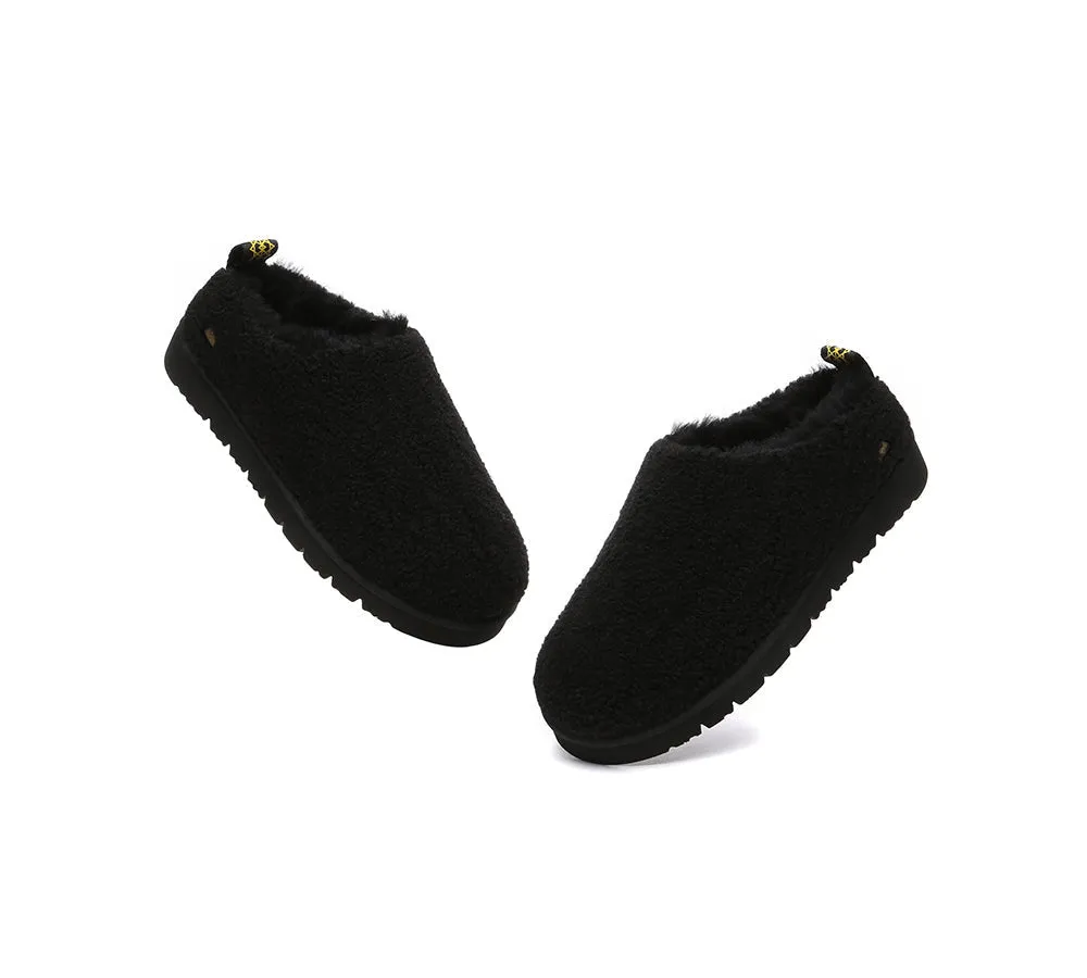 EVERAU® UGG Sheepskin Wool Plush Ankle Slippers Teddycozy