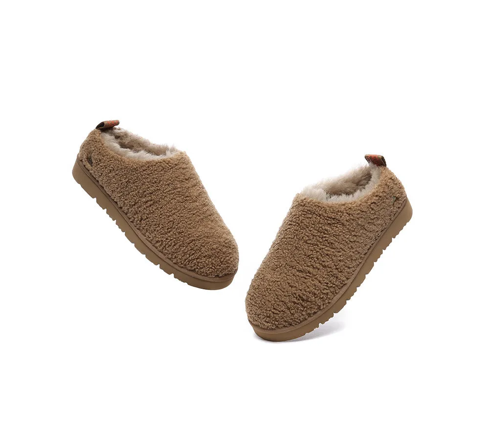EVERAU® UGG Sheepskin Wool Plush Ankle Slippers Teddycozy
