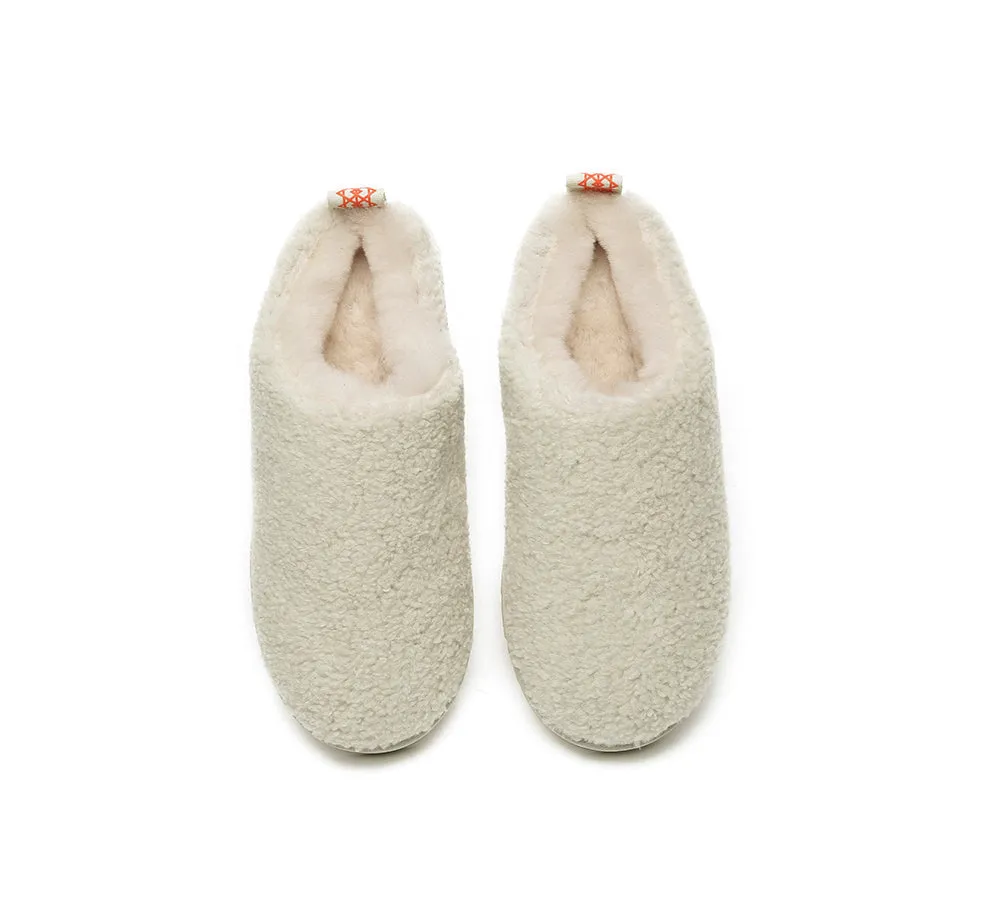 EVERAU® UGG Sheepskin Wool Plush Ankle Slippers Teddycozy
