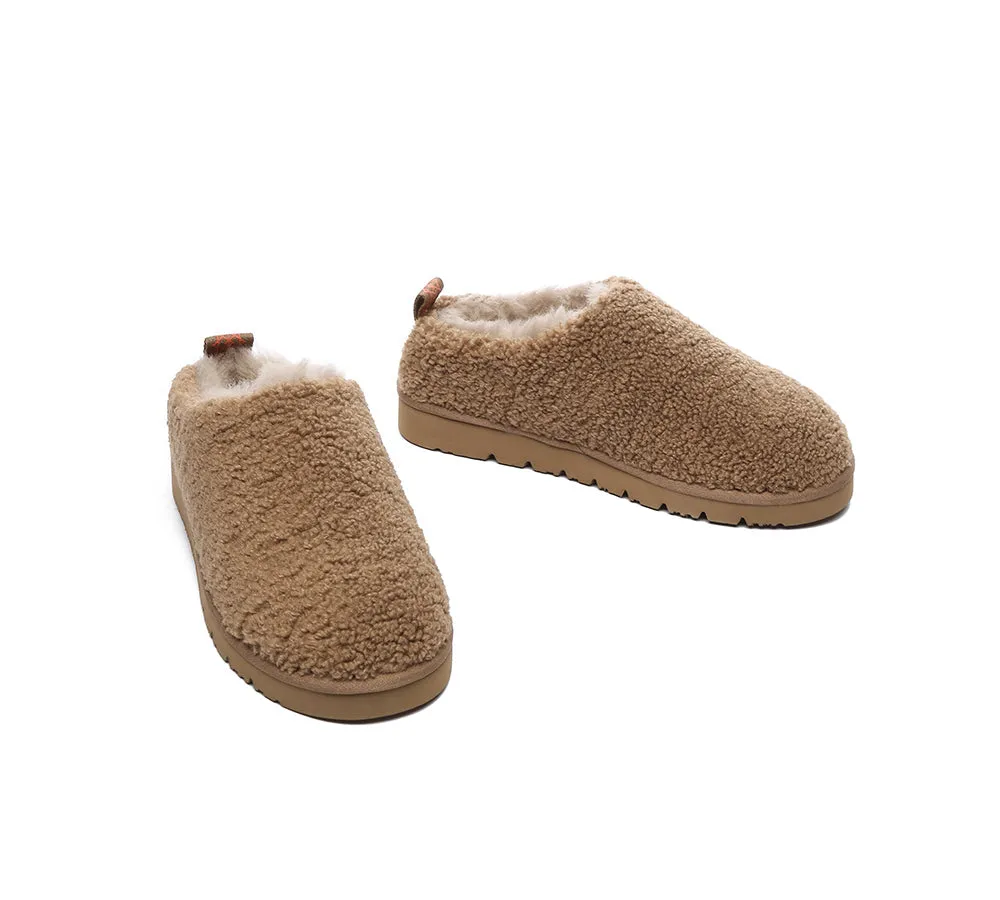 EVERAU® UGG Sheepskin Wool Plush Ankle Slippers Teddycozy