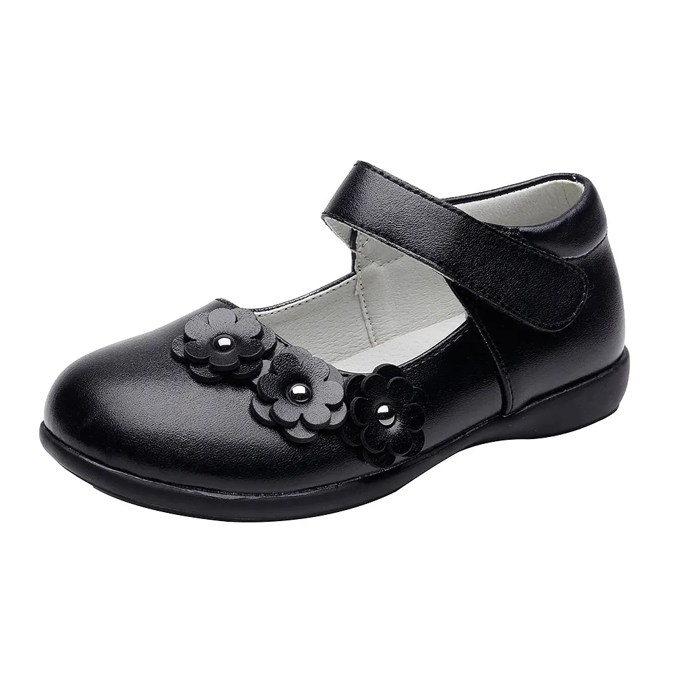 Girl Uniform Leather Mary Jane Flat Shoes(Toddler/Little Kid/Big Kid)