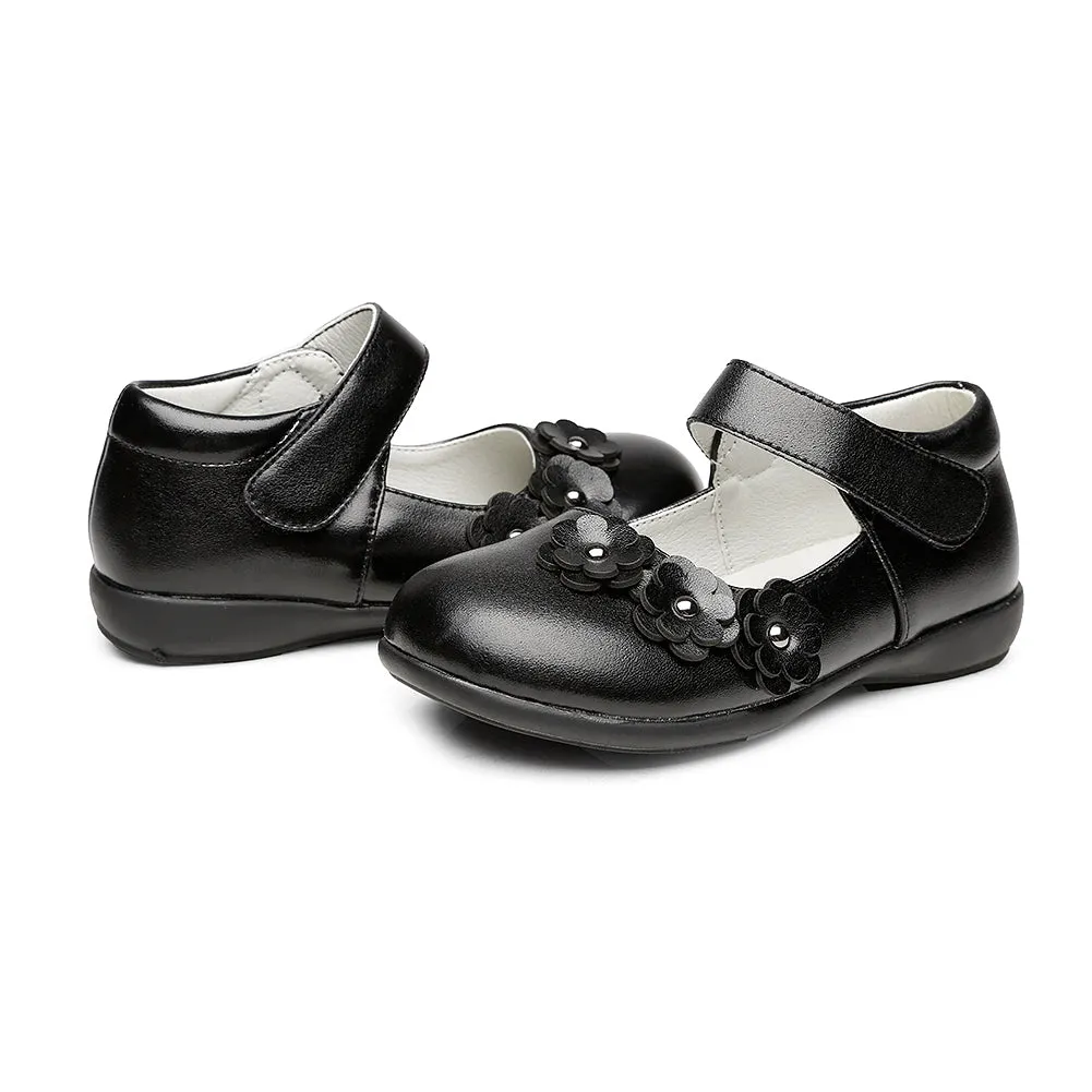 Girl Uniform Leather Mary Jane Flat Shoes(Toddler/Little Kid/Big Kid)