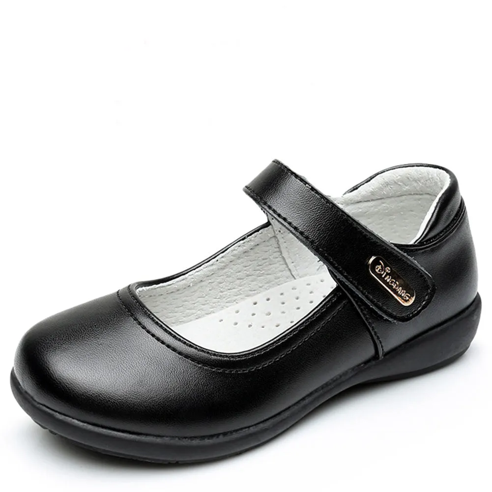 Girl Uniform Leather Mary Jane Flat Shoes(Toddler/Little Kid/Big Kid)