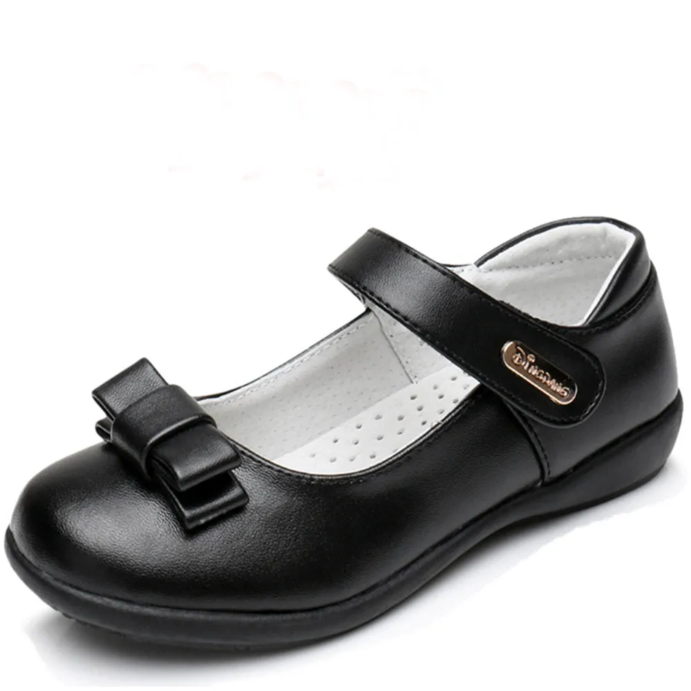 Girl Uniform Leather Mary Jane Flat Shoes(Toddler/Little Kid/Big Kid)
