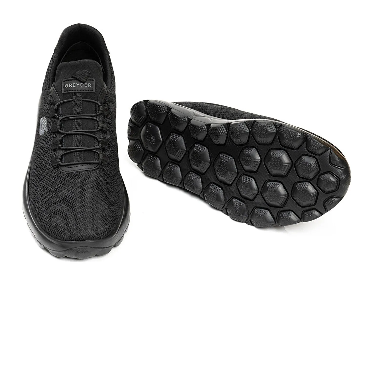 Greyder Men's Mesh Running Shoes in Black