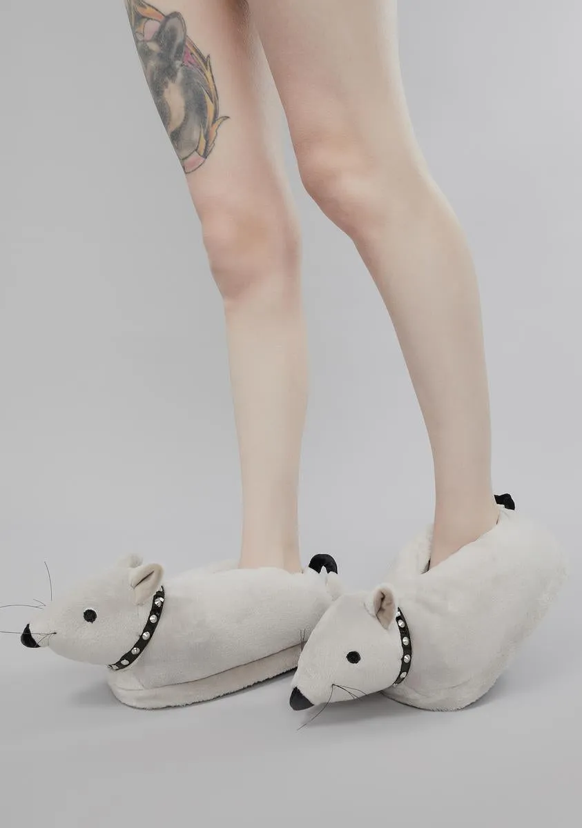 Gutter Punk Rat Slippers