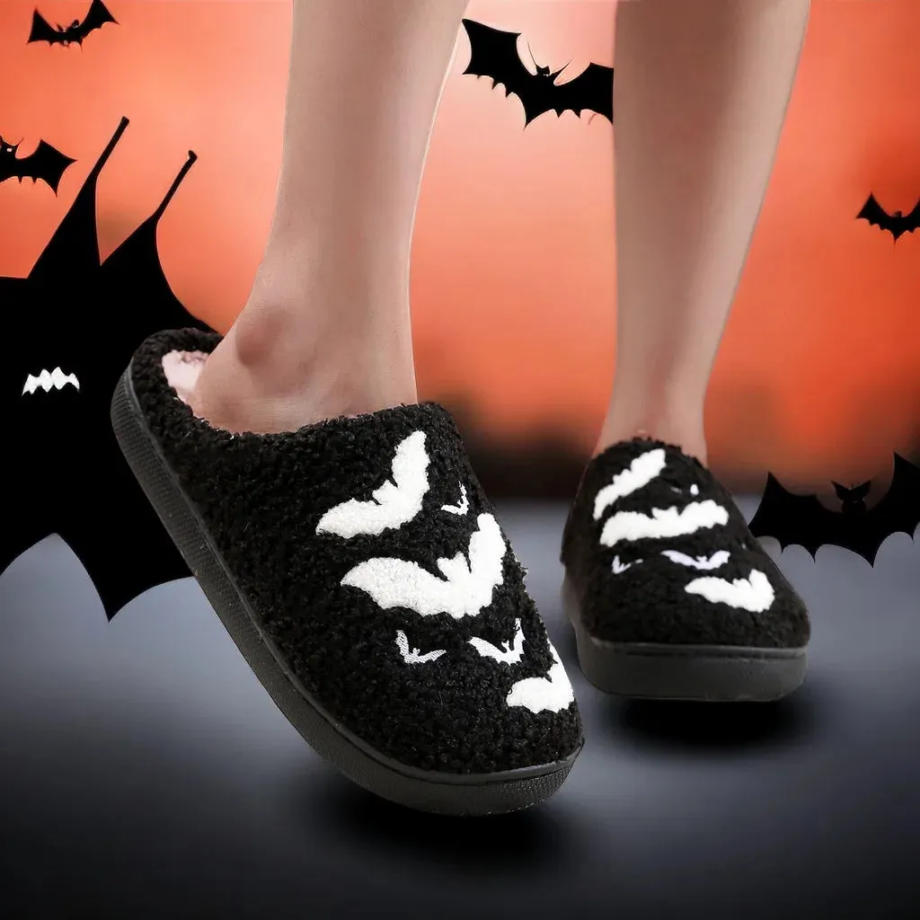 Halloween Bat Pattern Slippers
