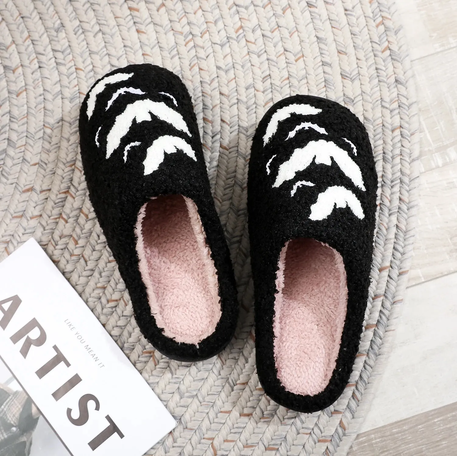 Halloween Bat Pattern Slippers