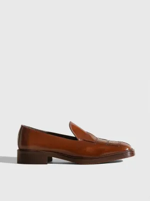 HEREU Guera Polished Loafer Tan