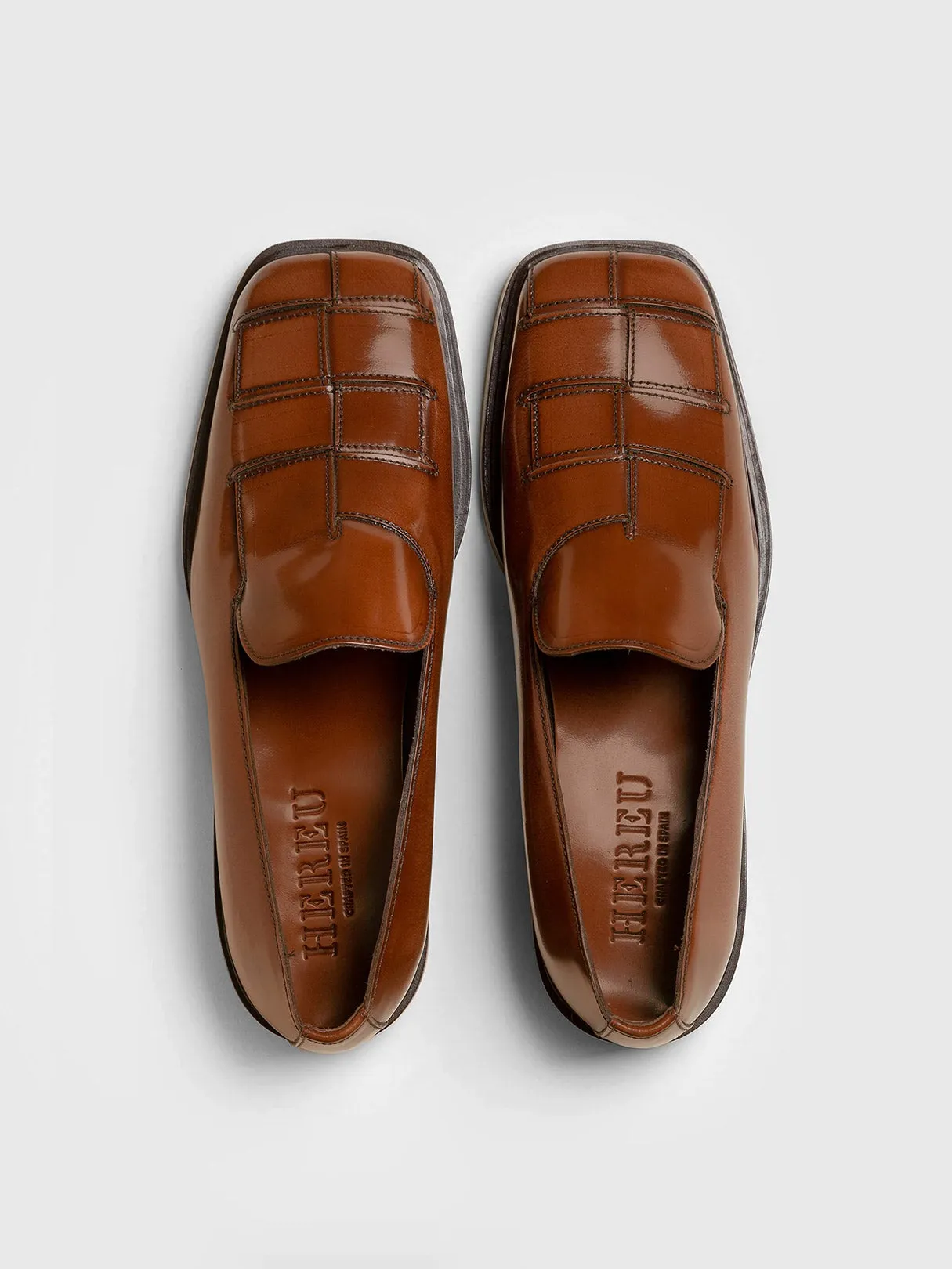 HEREU Guera Polished Loafer Tan