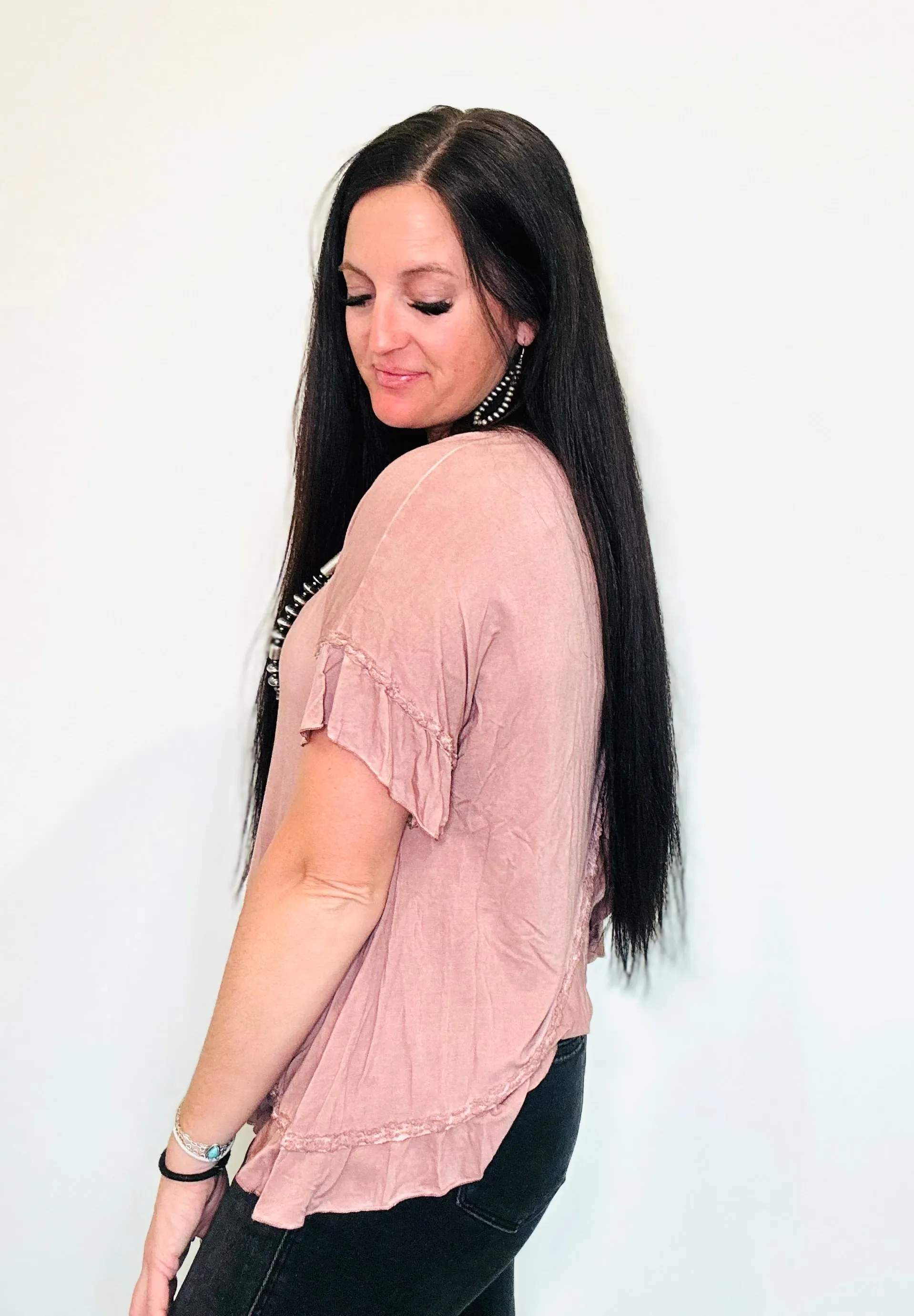 June Boho Ruffle Top