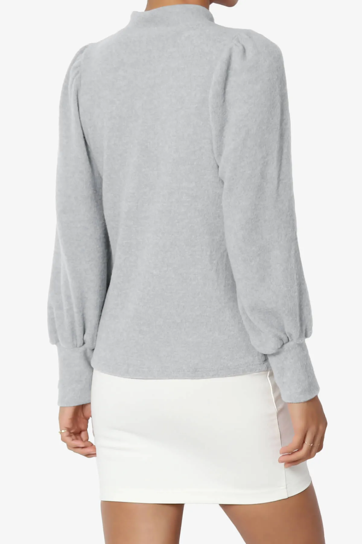 Killa Puff Long Sleeve Mock Neck Knit Sweater