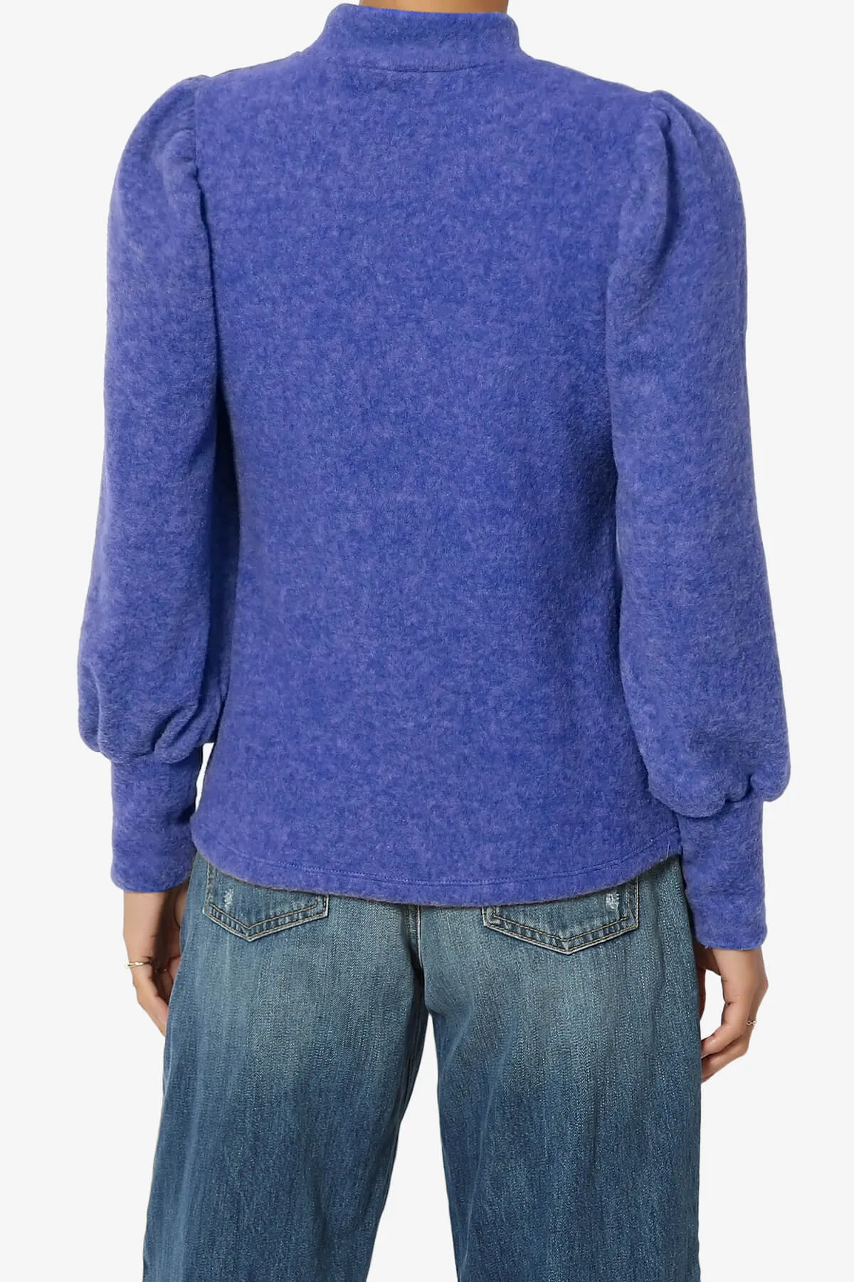 Killa Puff Long Sleeve Mock Neck Knit Sweater