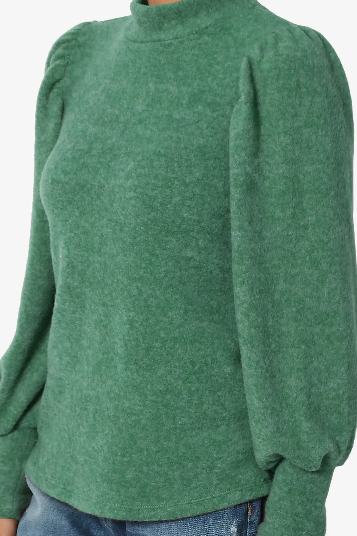 Killa Puff Long Sleeve Mock Neck Knit Sweater