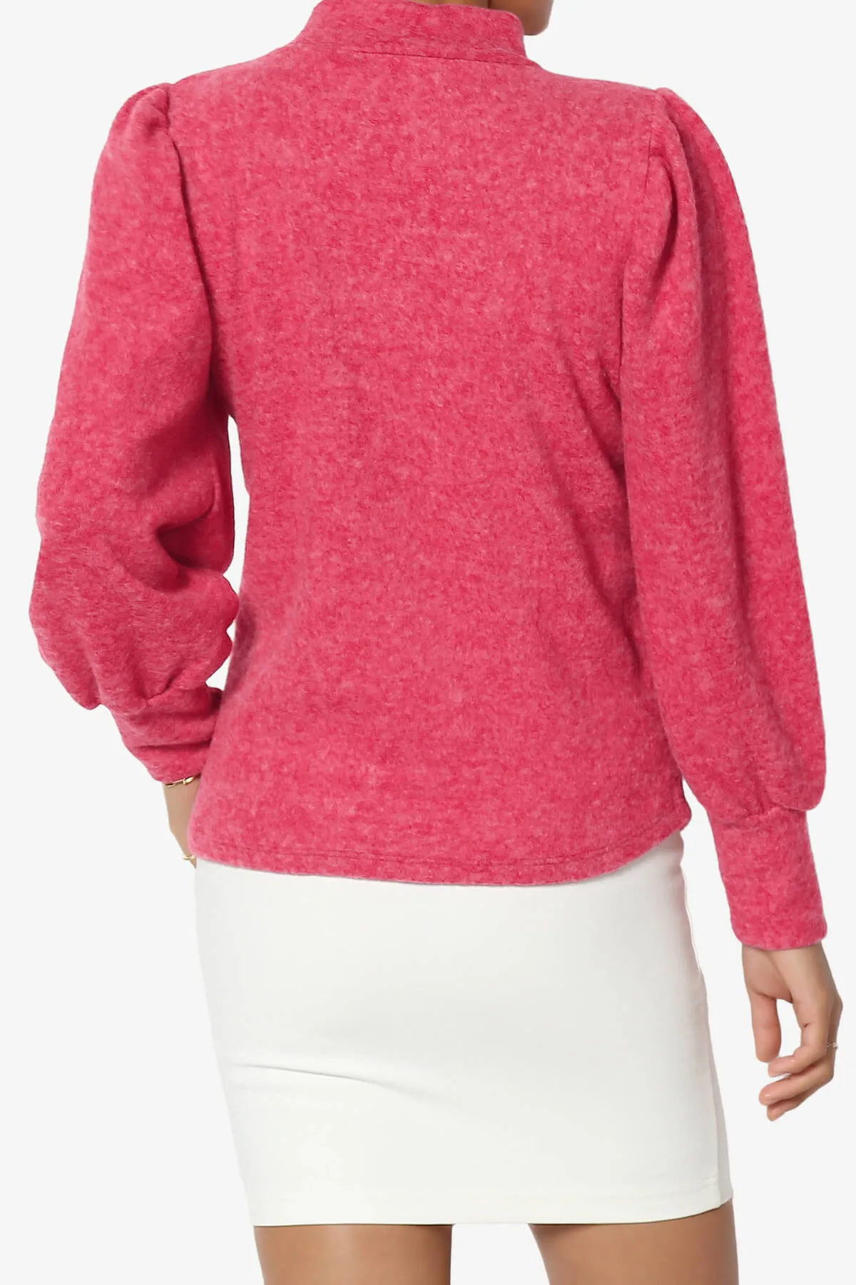 Killa Puff Long Sleeve Mock Neck Knit Sweater