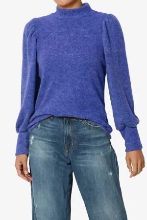 Killa Puff Long Sleeve Mock Neck Knit Sweater