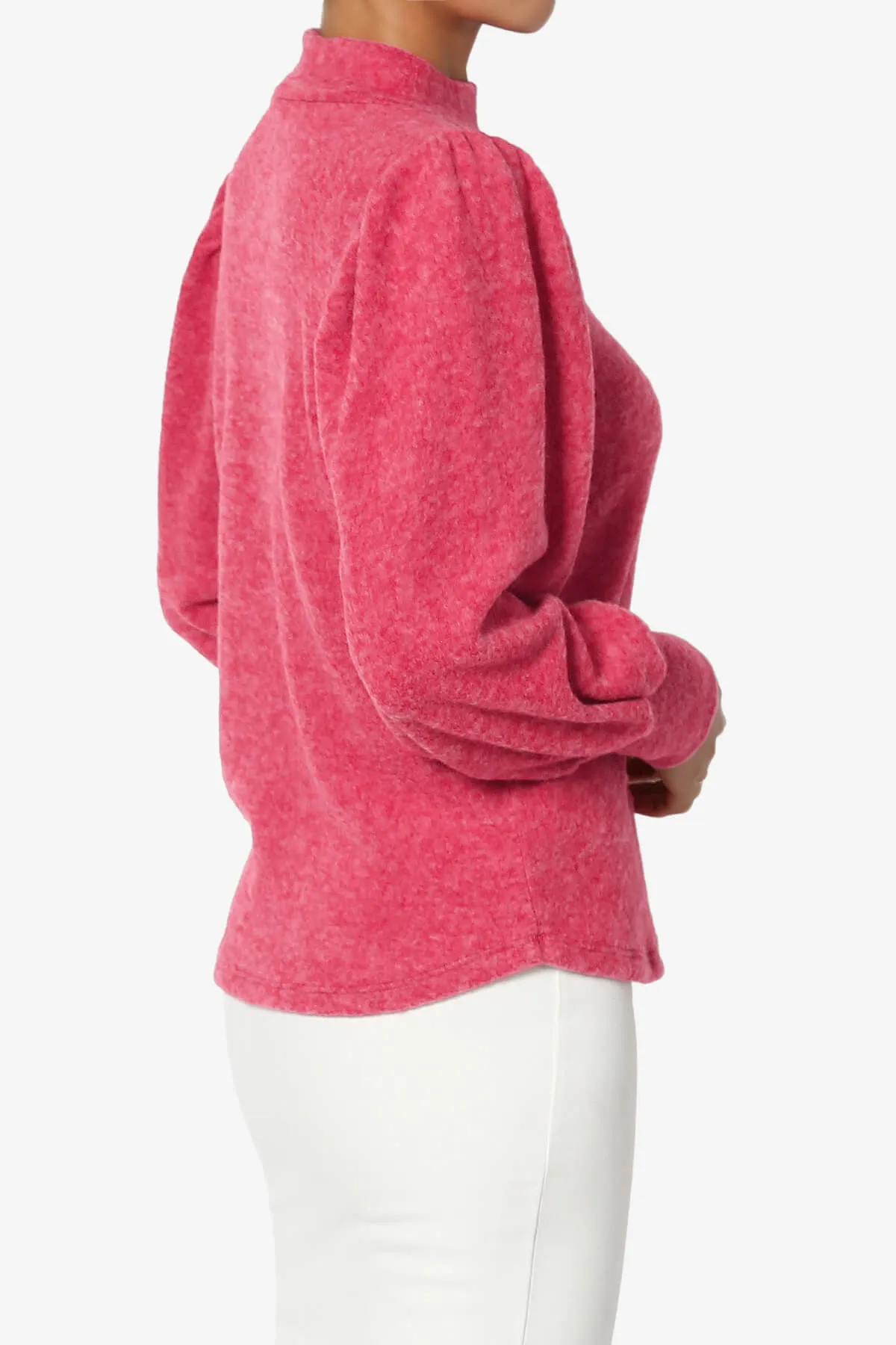 Killa Puff Long Sleeve Mock Neck Knit Sweater