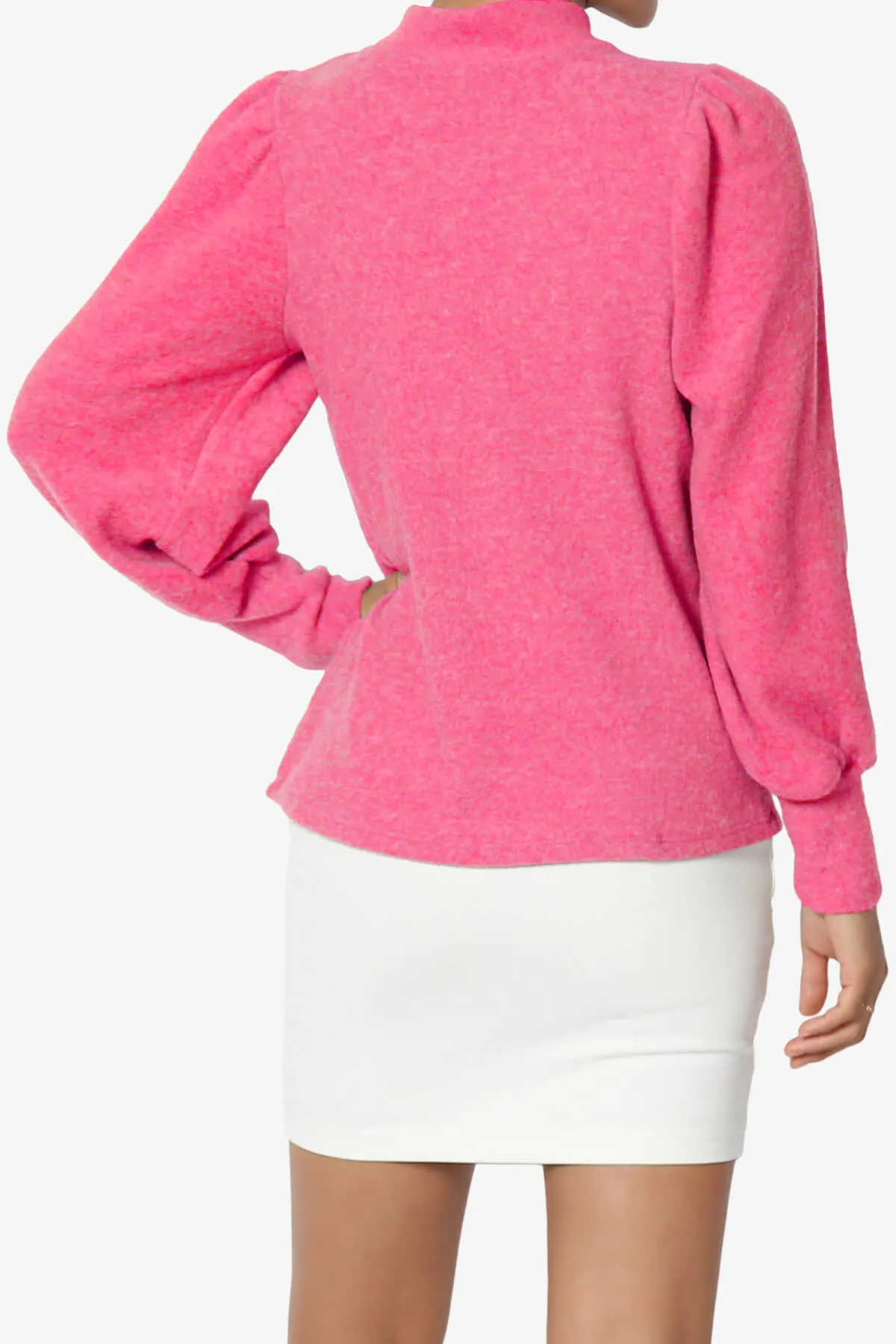 Killa Puff Long Sleeve Mock Neck Knit Sweater