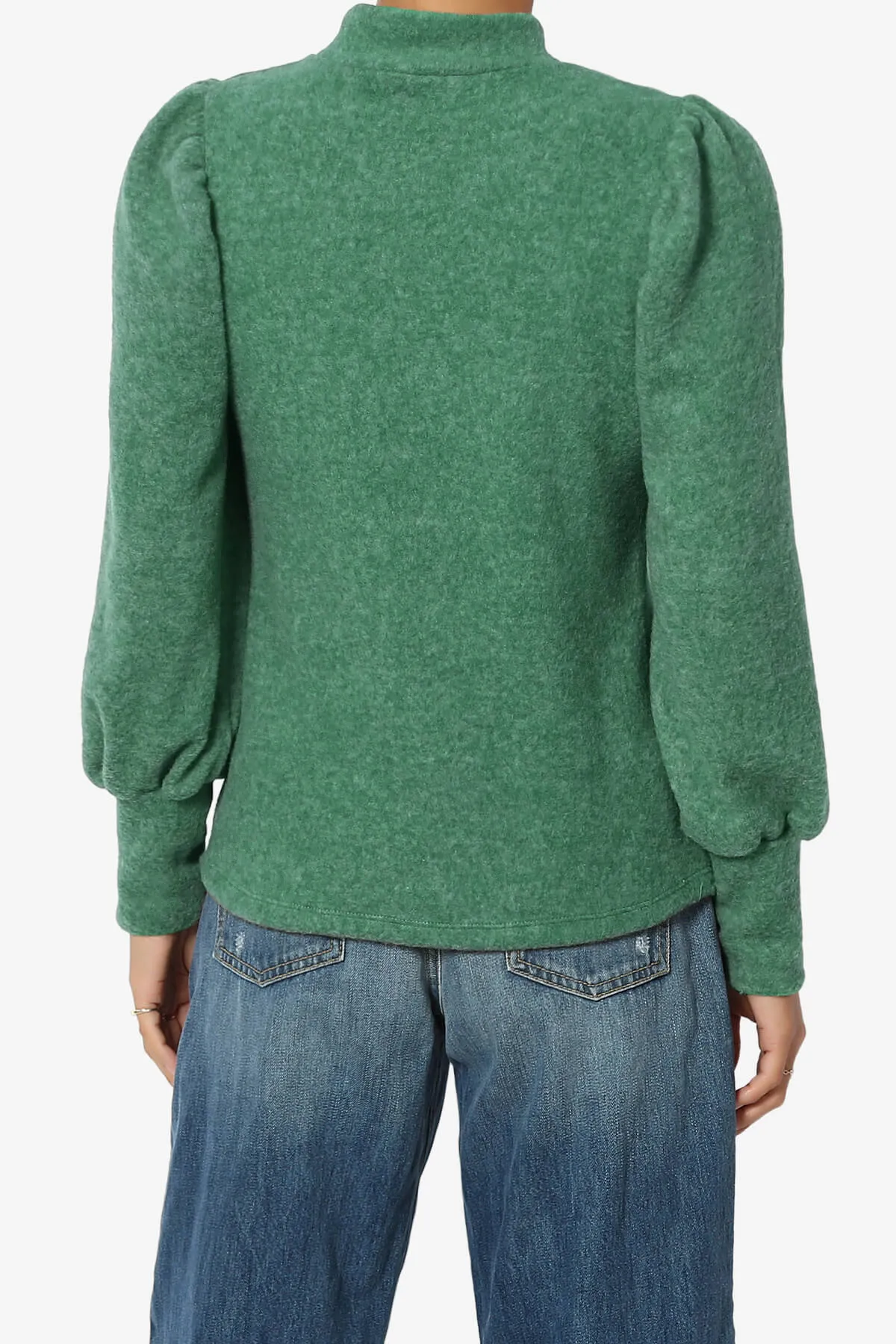 Killa Puff Long Sleeve Mock Neck Knit Sweater