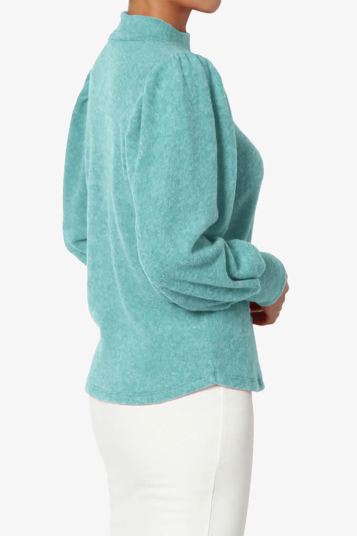 Killa Puff Long Sleeve Mock Neck Knit Sweater