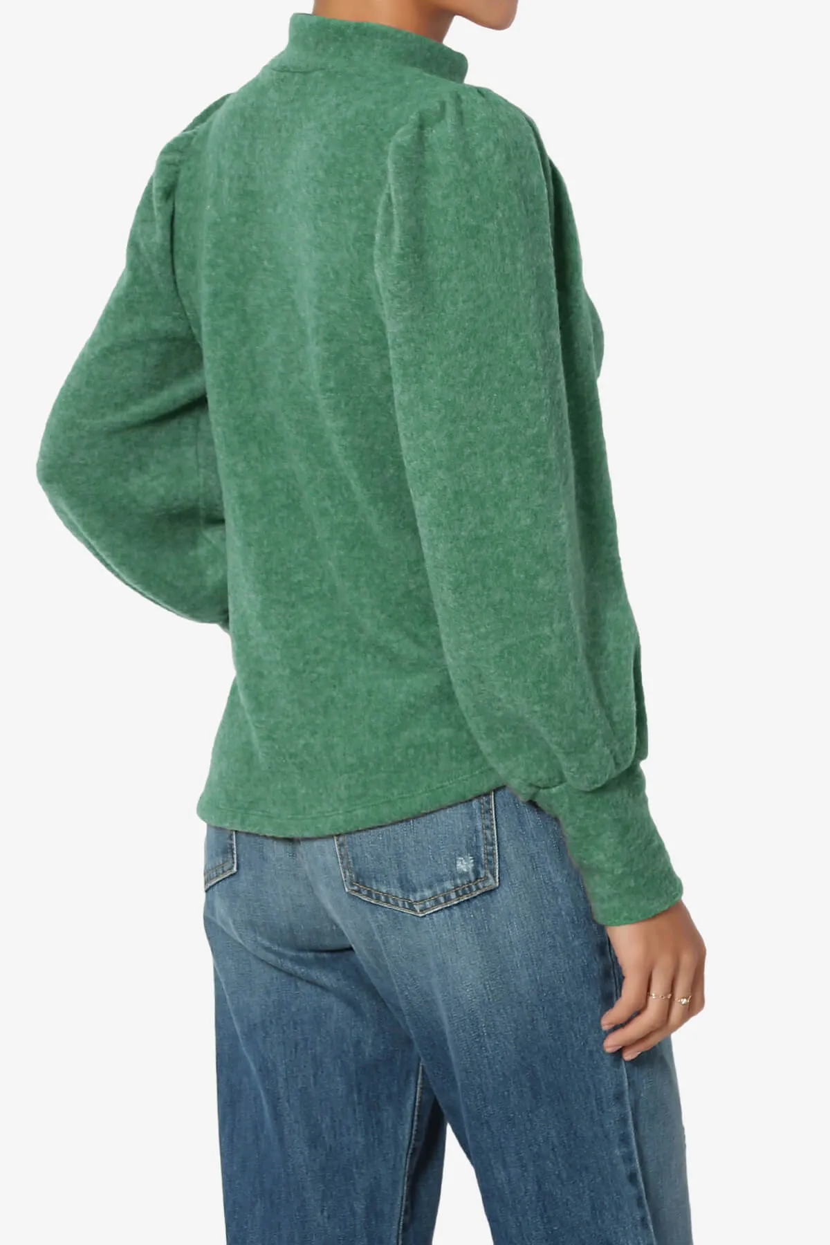 Killa Puff Long Sleeve Mock Neck Knit Sweater