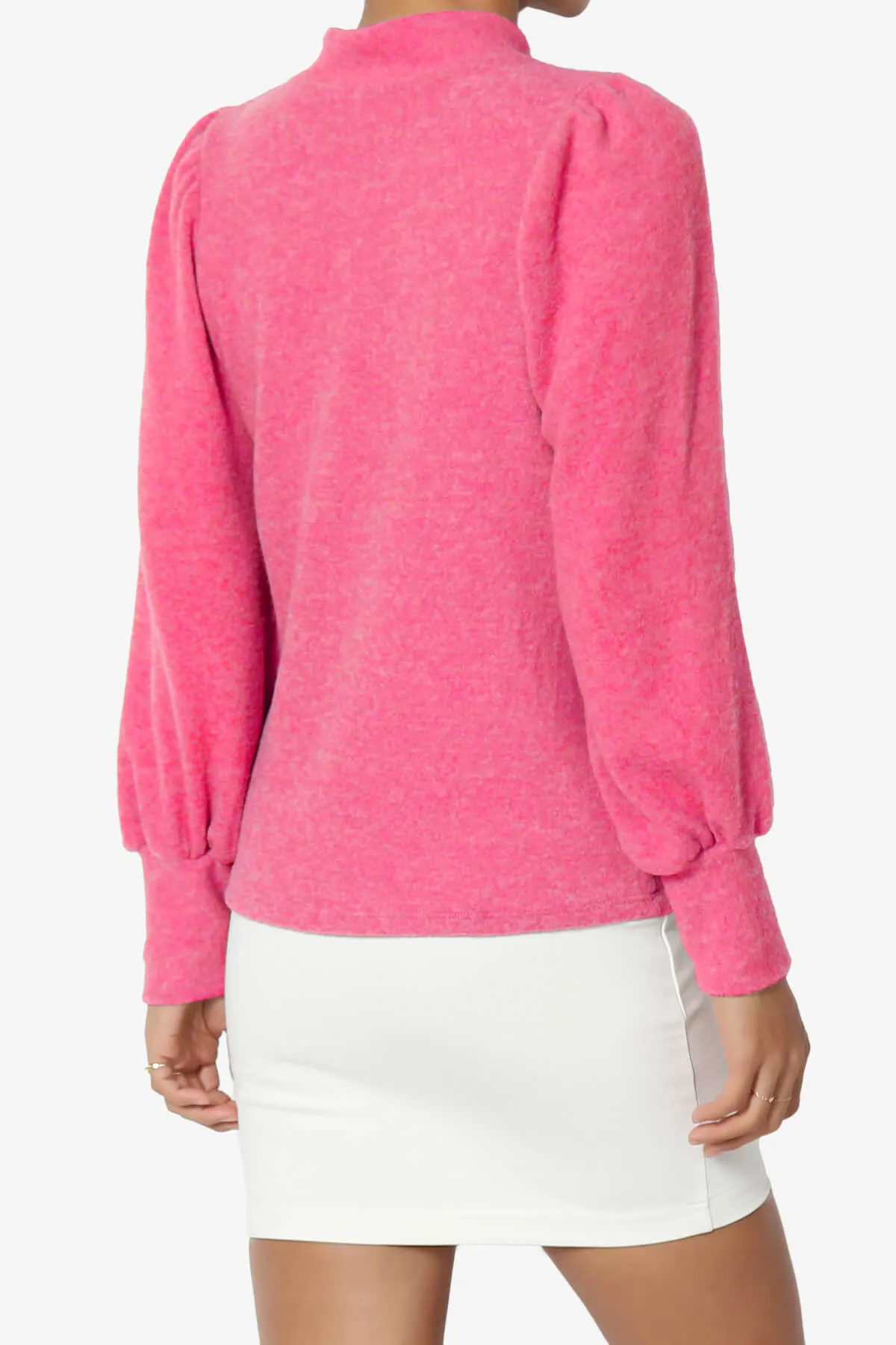 Killa Puff Long Sleeve Mock Neck Knit Sweater