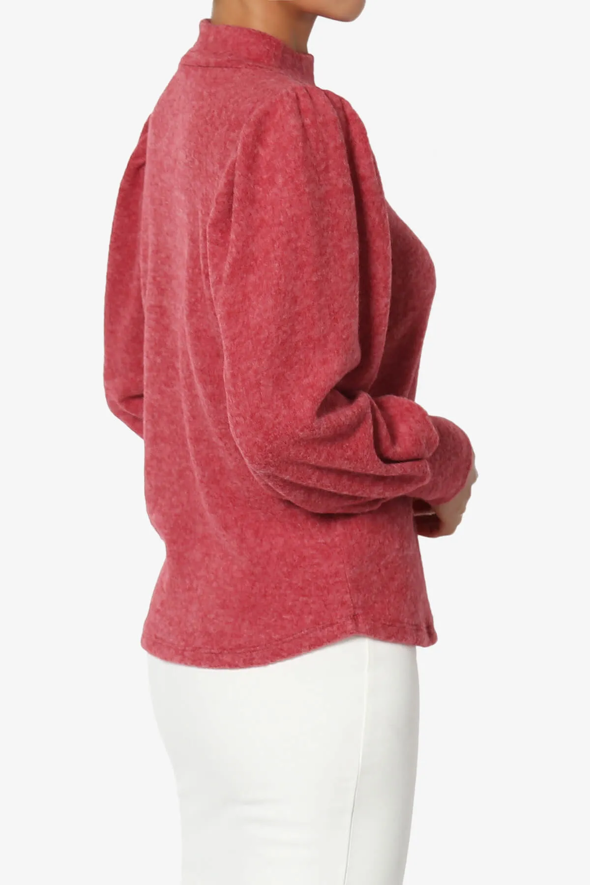 Killa Puff Long Sleeve Mock Neck Knit Sweater