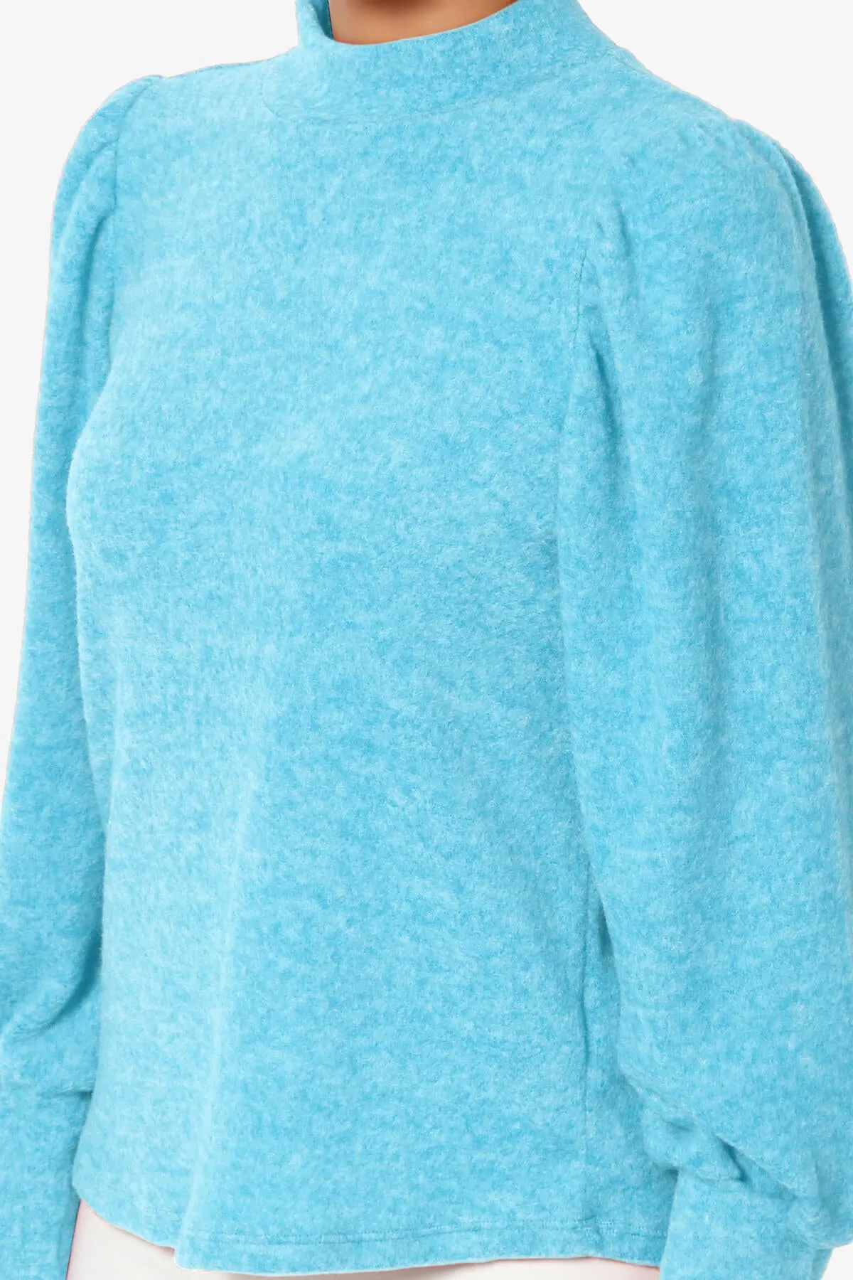 Killa Puff Long Sleeve Mock Neck Knit Sweater