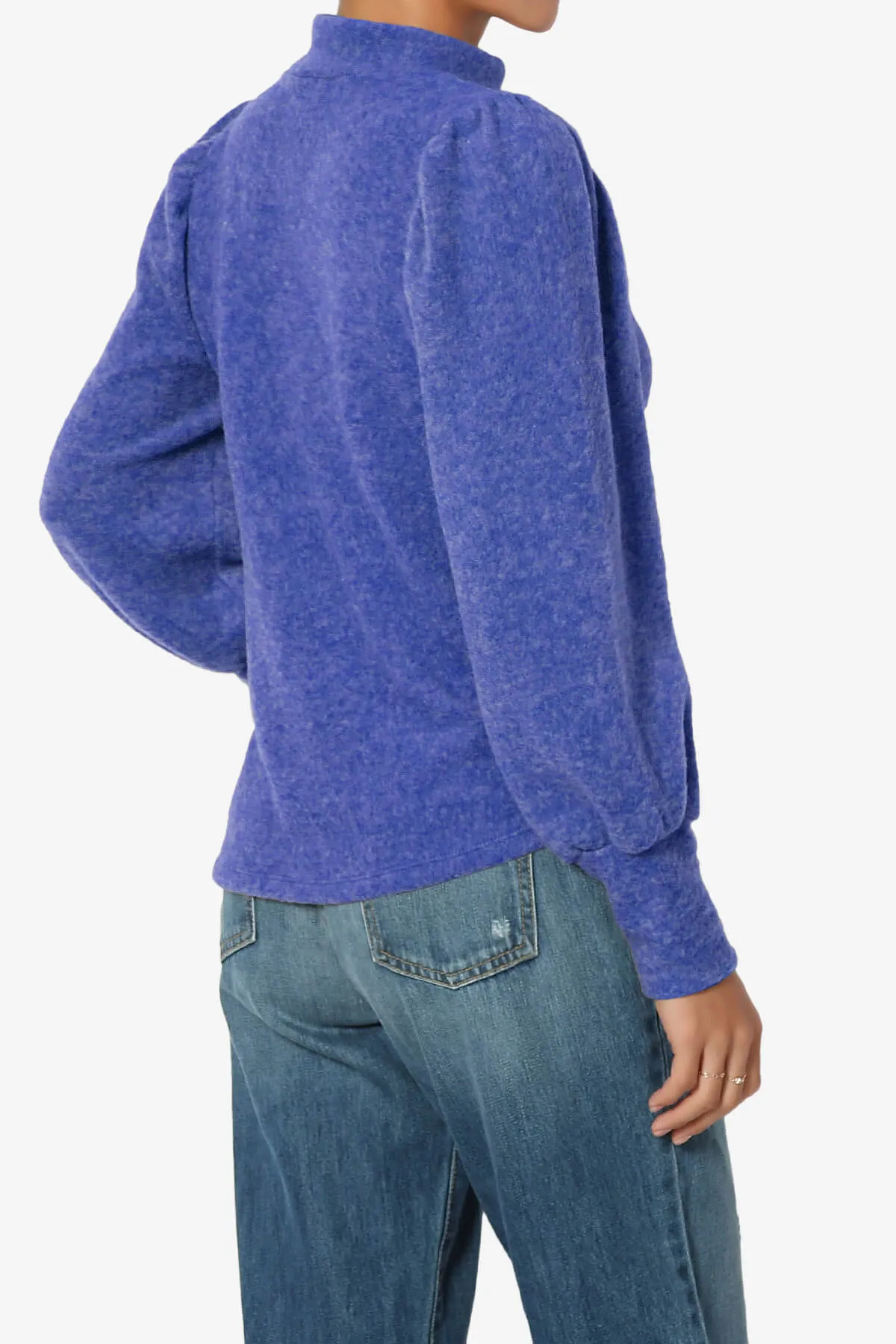Killa Puff Long Sleeve Mock Neck Knit Sweater