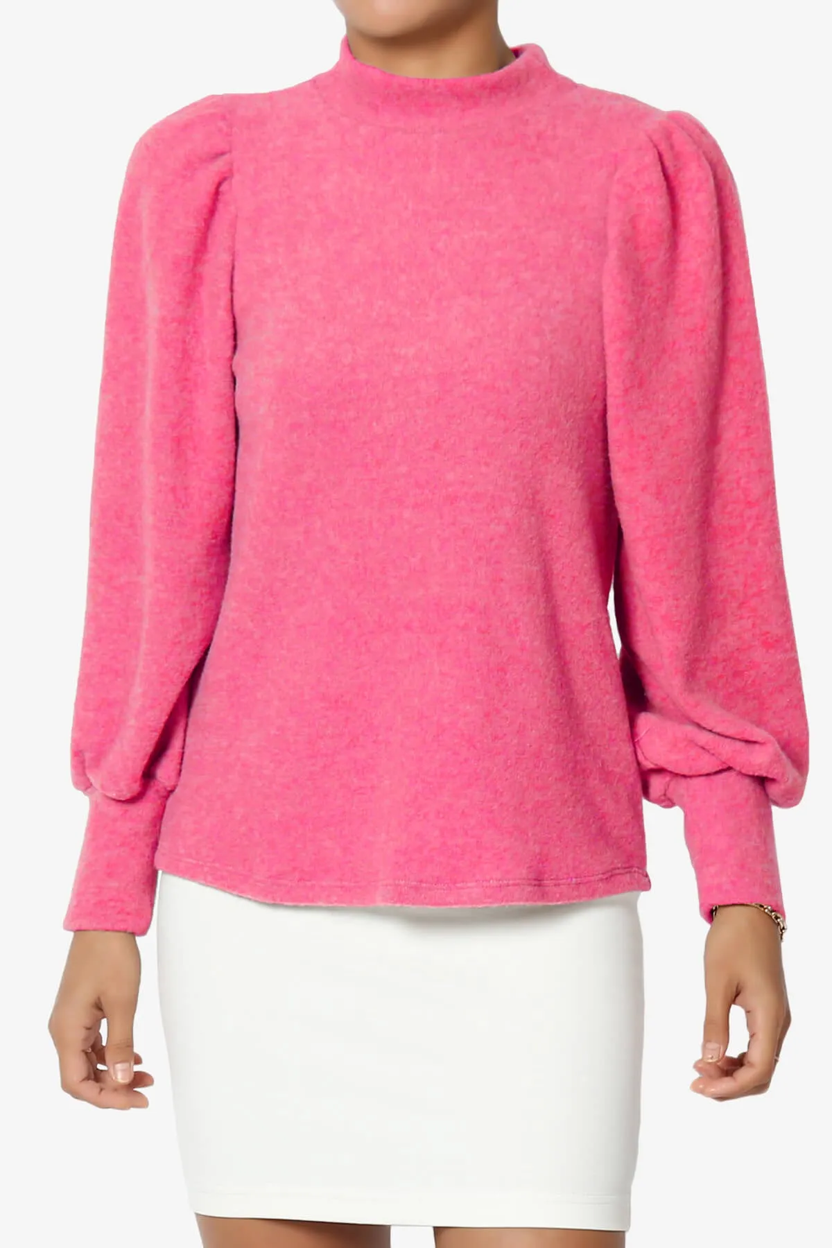 Killa Puff Long Sleeve Mock Neck Knit Sweater