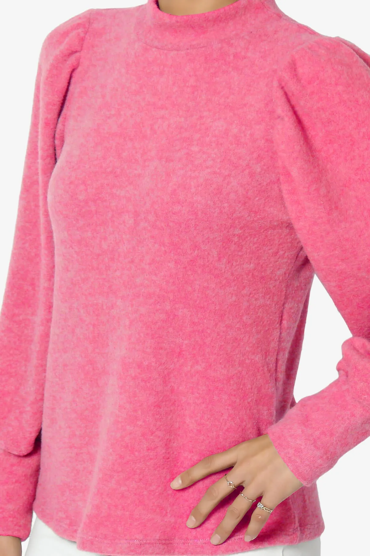 Killa Puff Long Sleeve Mock Neck Knit Sweater
