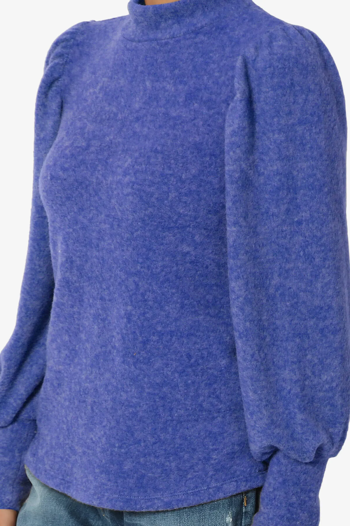 Killa Puff Long Sleeve Mock Neck Knit Sweater