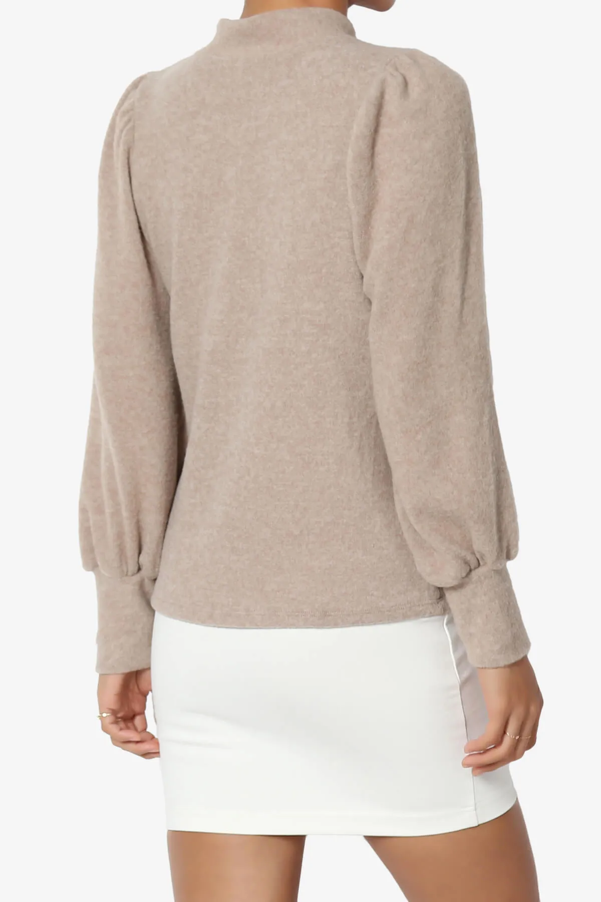 Killa Puff Long Sleeve Mock Neck Knit Sweater