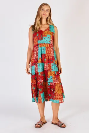 Lula Life Hattie Tiered Midi Flame S